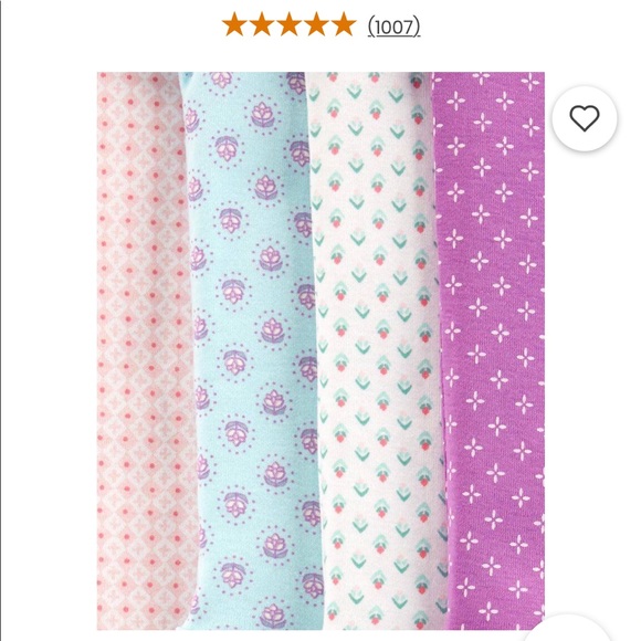 NWT!!👶Carter’s Baby Girls Print 5pk 18m onesies👶 - Picture 6 of 7